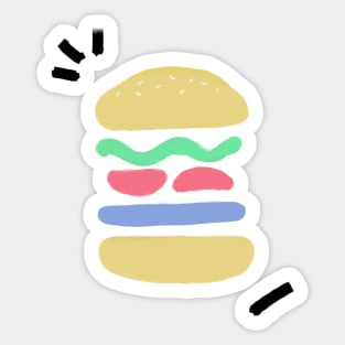 Kawaii shapes ft. Burger Sticker